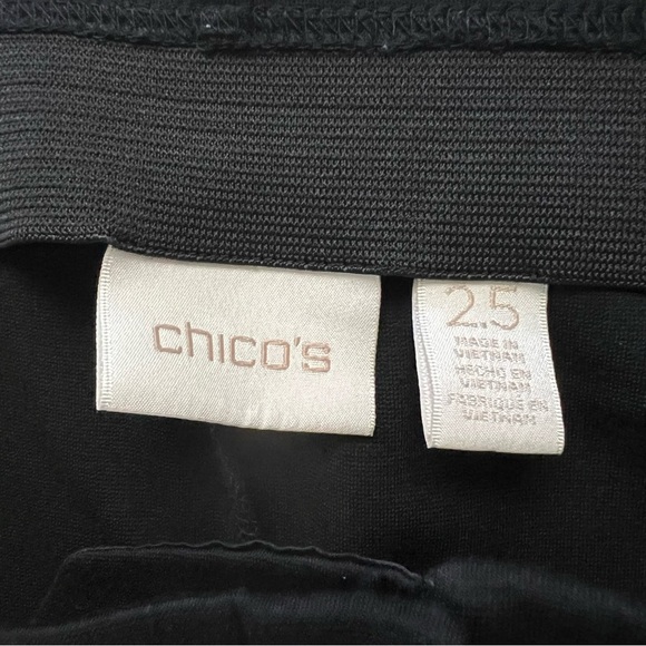 Chico’s Black Cropped Capris Pants size 2.5 (large 14) - Picture 6 of 8